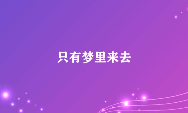 只有梦里来去