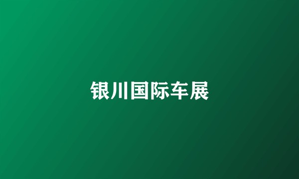 银川国际车展