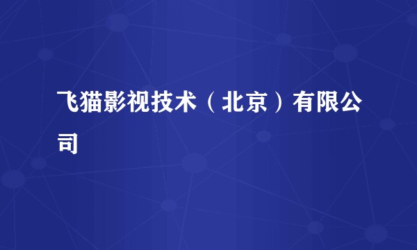 飞猫影视技术(北京)有限公司