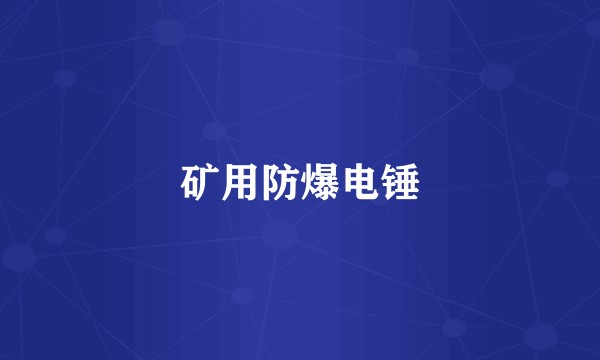 矿用防爆电锤