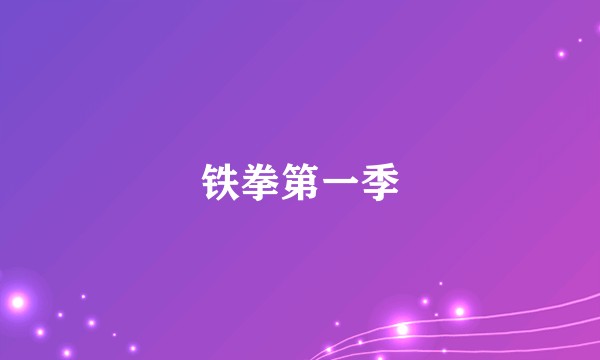 铁拳第一季