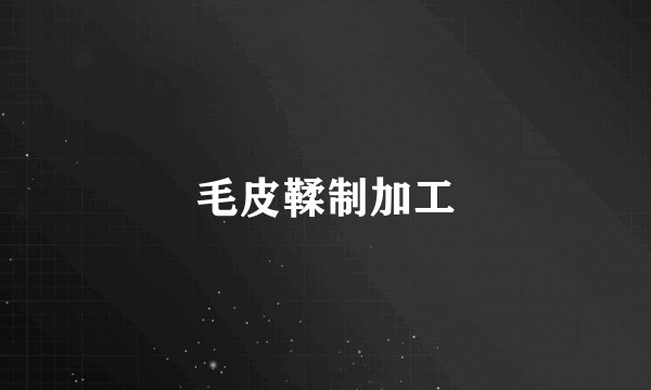 毛皮鞣制加工