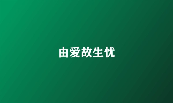 由爱故生忧