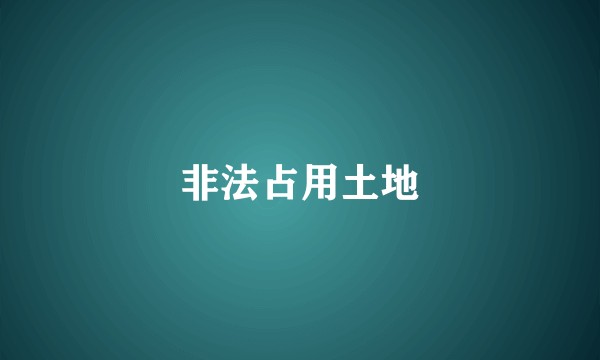 非法占用土地