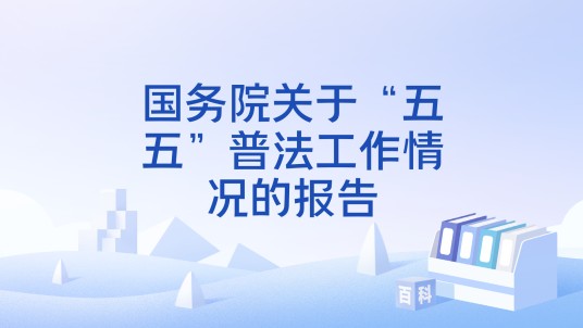 国务院关于“五五”普法工作情况的报告