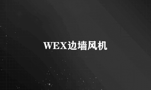 WEX边墙风机