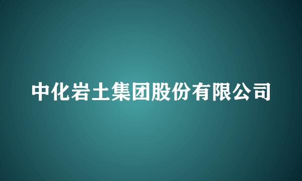 中化岩土集团股份有限公司