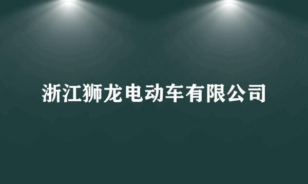 浙江狮龙电动车有限公司