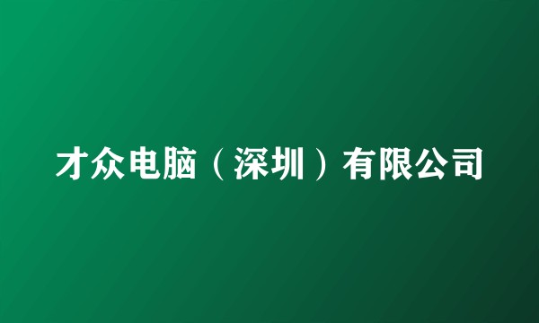 才众电脑（深圳）有限公司