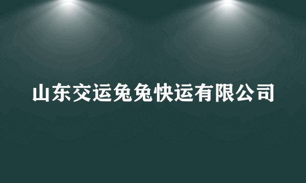 山东交运兔兔快运有限公司