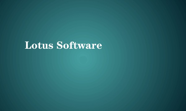 Lotus Software