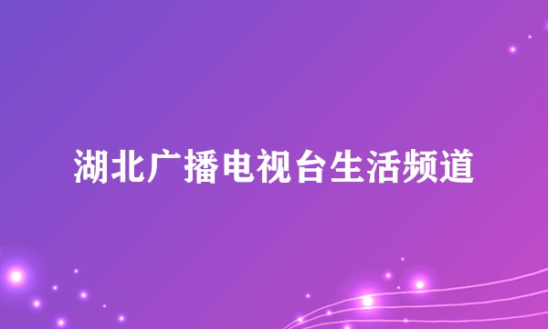 湖北广播电视台生活频道