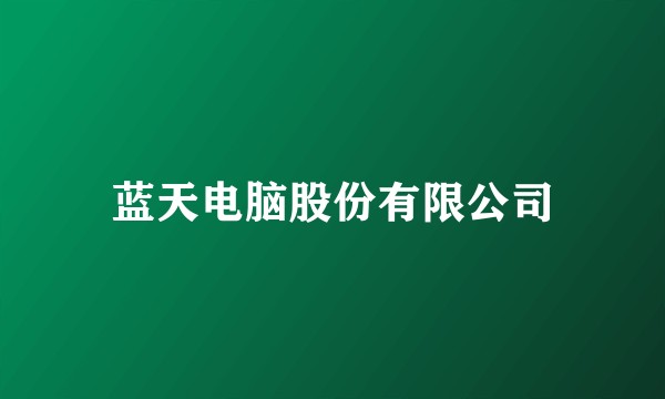 蓝天电脑股份有限公司