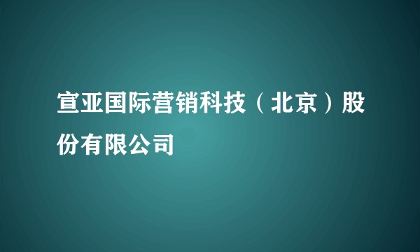 宣亚国际营销科技（北京）股份有限公司