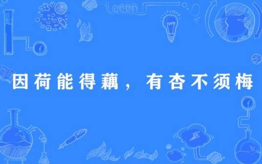 因荷能得藕，有杏不须梅