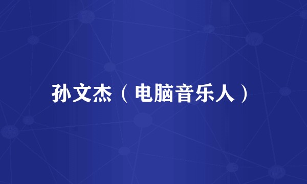 孙文杰（电脑音乐人）