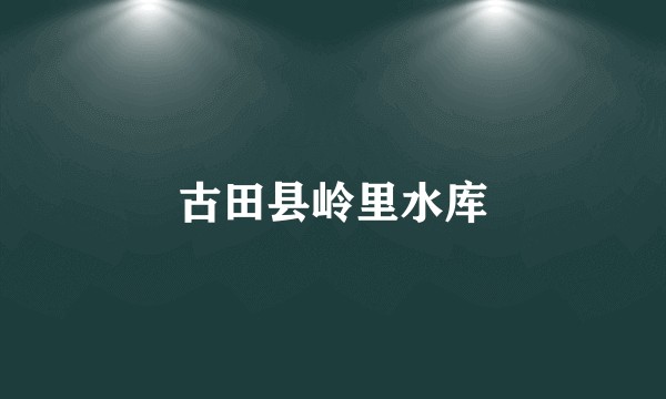 古田县岭里水库
