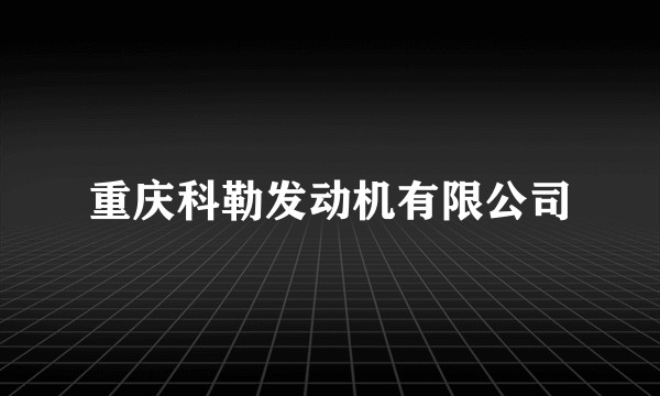 重庆科勒发动机有限公司
