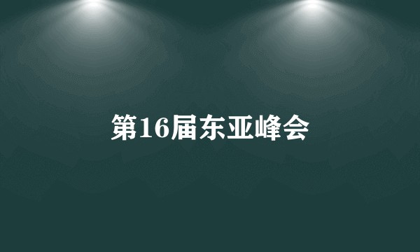 第16届东亚峰会