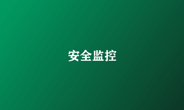 安全监控
