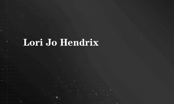 Lori Jo Hendrix