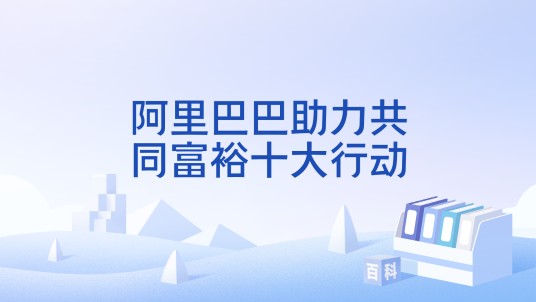 阿里巴巴助力共同富裕十大行动