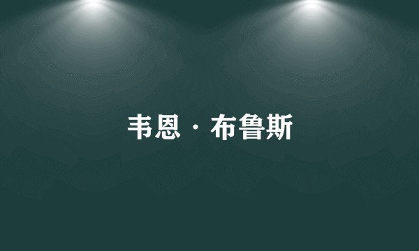 韦恩·布鲁斯
