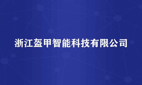 浙江盔甲智能科技有限公司