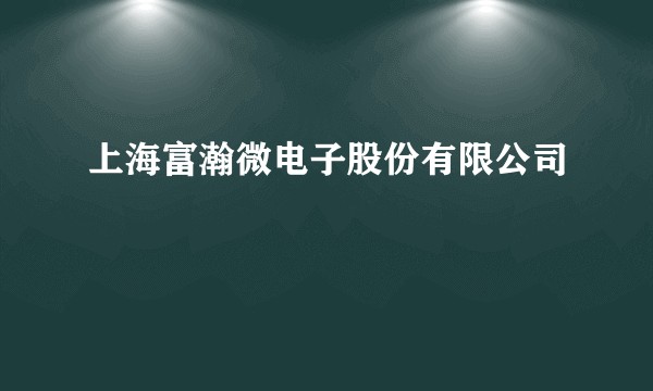 上海富瀚微电子股份有限公司