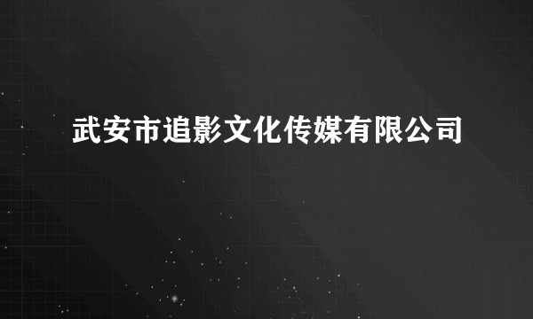 武安市追影文化传媒有限公司