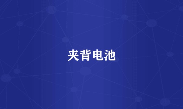 夹背电池