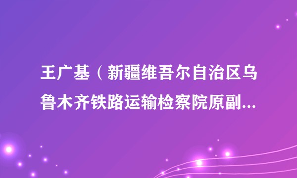 王广基（新疆维吾尔自治区乌鲁木齐铁路运输检察院原副检察长）