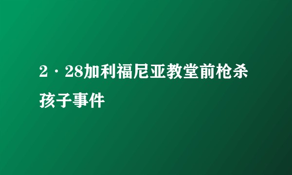 2·28加利福尼亚教堂前枪杀孩子事件