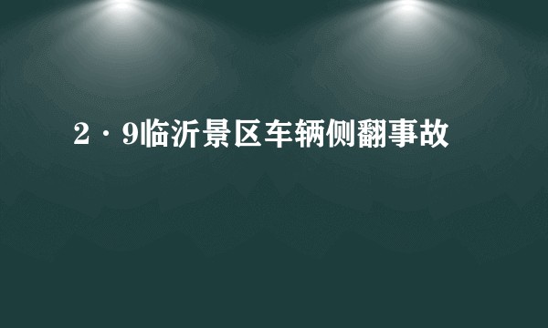 2·9临沂景区车辆侧翻事故