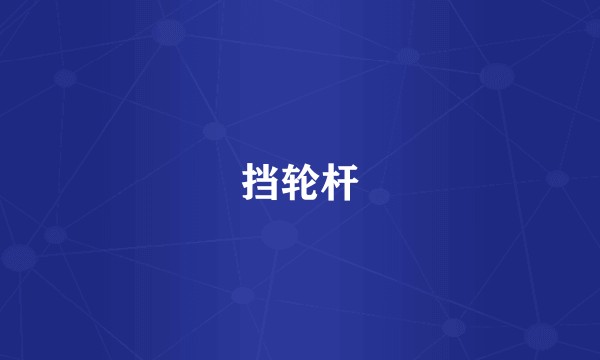 挡轮杆