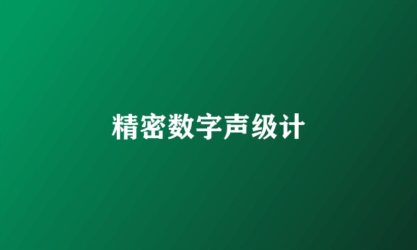 精密数字声级计