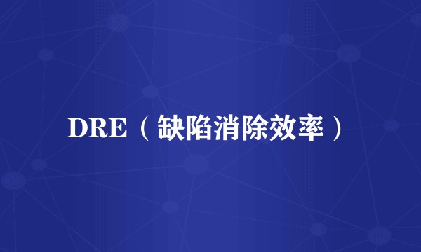 DRE（缺陷消除效率）