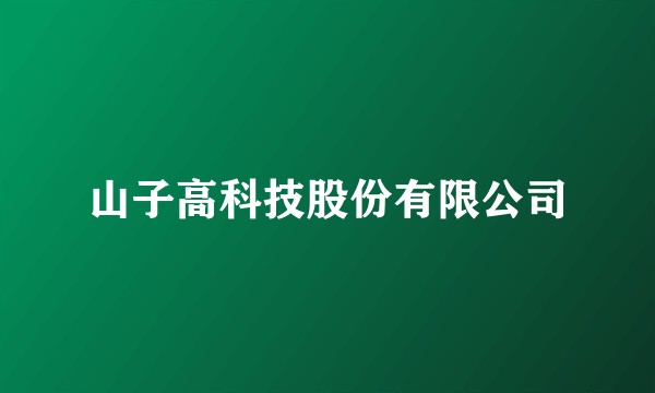 山子高科技股份有限公司