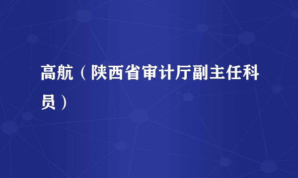 高航（陕西省审计厅副主任科员）
