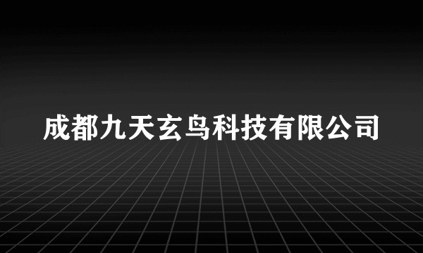 成都九天玄鸟科技有限公司