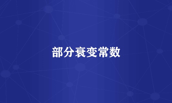 部分衰变常数