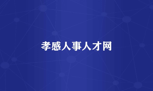 孝感人事人才网