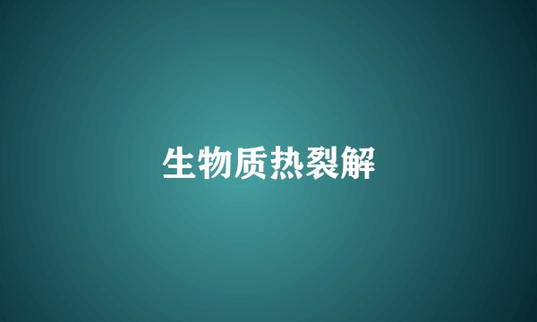 生物质热裂解