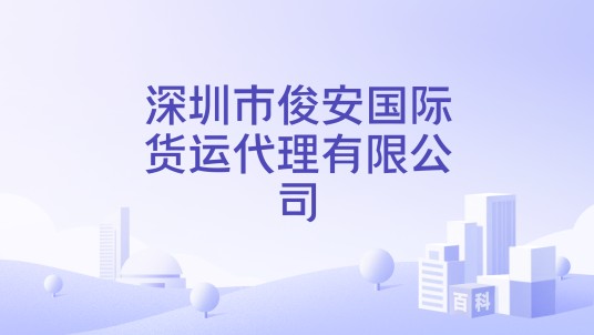 深圳市俊安国际货运代理有限公司