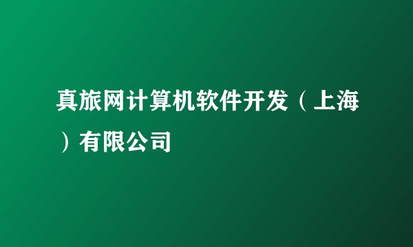 真旅网计算机软件开发（上海）有限公司