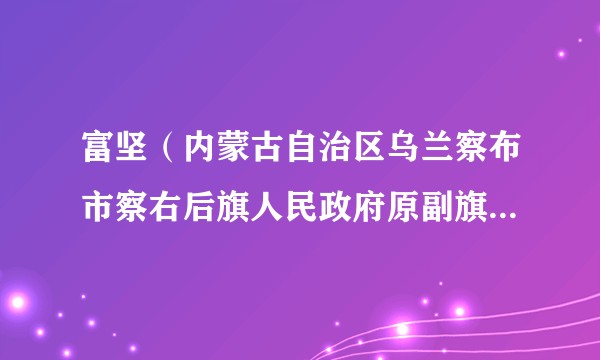 富坚（内蒙古自治区乌兰察布市察右后旗人民政府原副旗长、公安局局长）