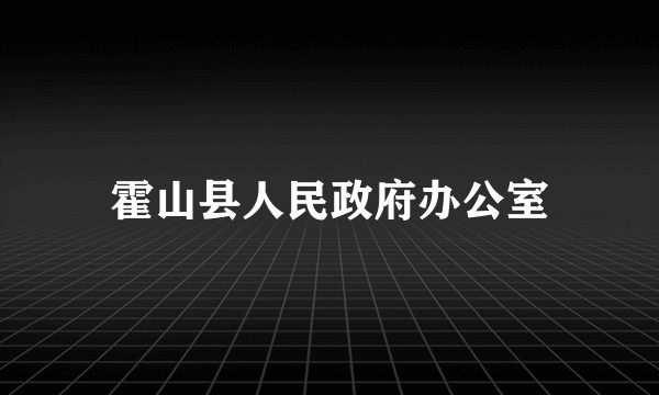 霍山县人民政府办公室