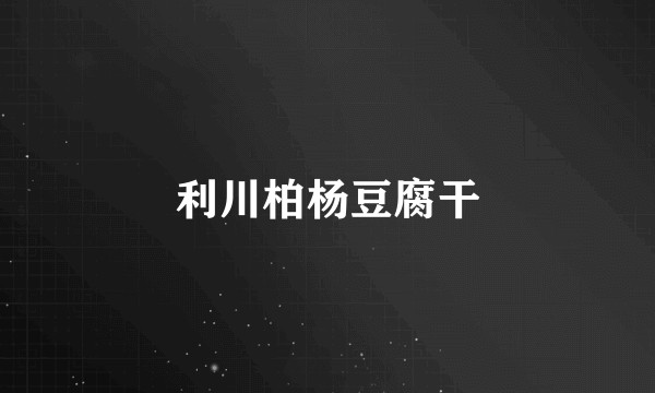 利川柏杨豆腐干