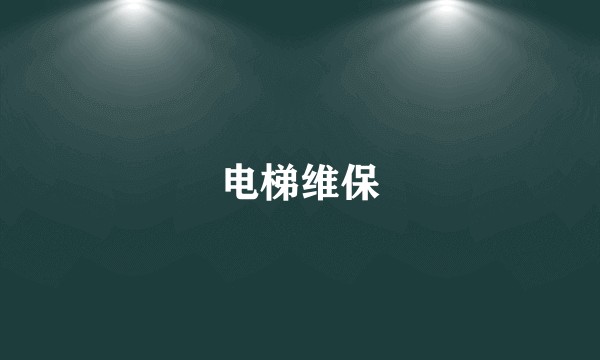 电梯维保