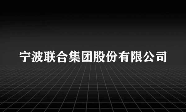 宁波联合集团股份有限公司